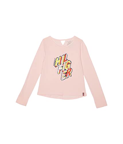 Tommy Hilfiger Girl's Sport Long Sleeve T-shirt, Crew Neckline, Lightweight & Stretchy
