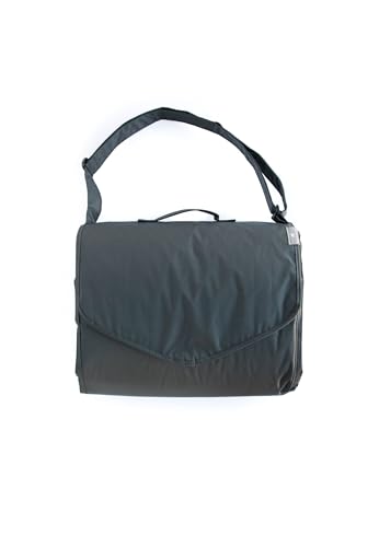 Image of Little Unicorn 5'x5' Outdoor Family Picnic & Beach Blanket | Durable & Water-Resistant Fabric | Compact Fold & Easily Wipes Clean | Zipper Pocket (Shoreline Stripe)