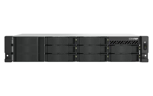Image of QNAP TS-855eU-RP-8G-US 8 Bay High-Speed 2U Short-Depth rackmount NAS with Dual-2.5GbE, Intel Atom CPU, Redundant 300W PSU, 8GB DDR4 Memory and 8-core Computing Power (Diskless)