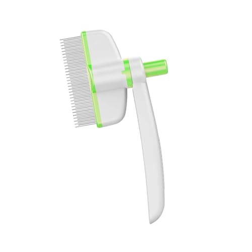 Leefasy 猫用グルーミングブラシ 猫用ブラシ ペット用品の脱皮用 ポータブル犬用脱皮ブラシ 長毛または短毛の猫用 子猫犬用, 緑