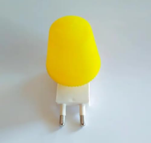 Image of GURUSOAMI Energy Saving 0.5w LED Night Lamp 2pin Decorative with Bright SMD Night Plug &Play Compact Design for Home Bedroom, Living Room, Kids Room, Shop & Showroom (Pack of 1, Yellow -1)