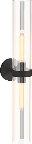 Image of Kohler 27264-SC02-BLL Purist Bathroom Vanity Fixture, Wall Sconce Lighting, UL Listed, 2 XL, Matte Black