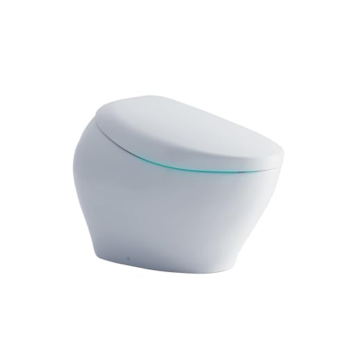 TOTO® NEOREST® NX2 Dual Flush 1.0 or 0.8 GPF Toilet with Integrated Bidet Seat and EWATER+® and ACTILIGHT®, Cotton White - MS903CUMFX#01