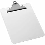 Business Source Sparco Products 01860 Clipboard, Plastic, 9-Inch x12-Inch, Clear