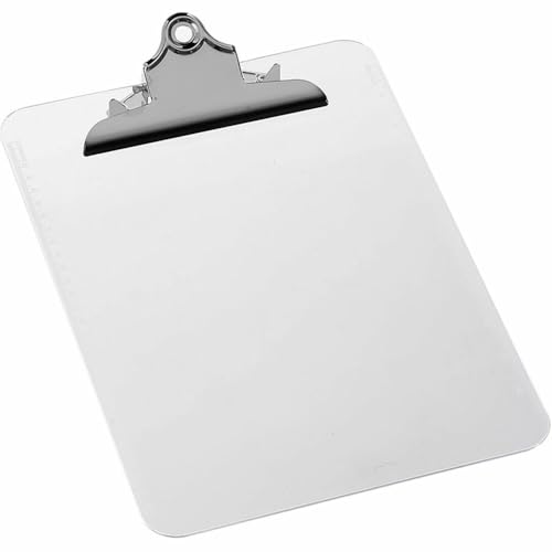 Business Source Sparco Products 01860 Clipboard, Plastic, 9-Inch x12-Inch, Clear