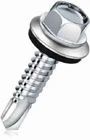 Sylix Hex Head Self drilling Tapping Screws Zinc Plated Carbon Screw (10X20, 50)