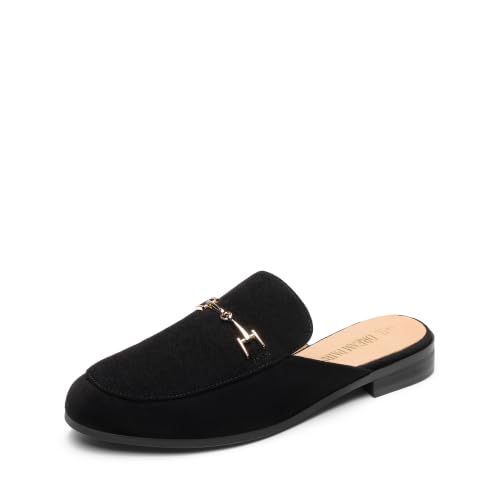 Image of DREAM PAIRS Mules for Women Flats Slip on Comfortable | Pointed Toe Slip on Slides Buckle Lightweight Loafers Shoes for Office Work Business and Casual Wear