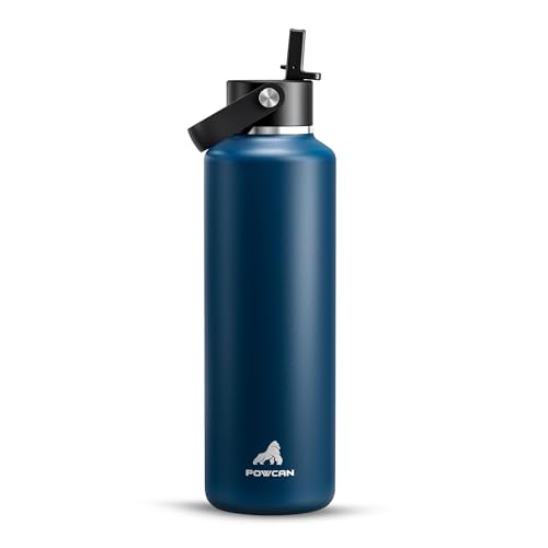 POWCAN 24 oz Water Bottle Insulated: BPA-Free, Leakproof Lid with...