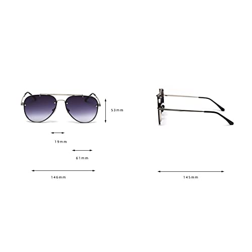 Style Gradient Sunglasses Men Rivet Sun Glasses2