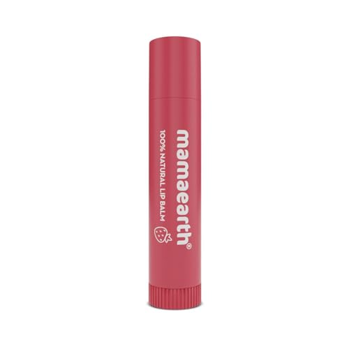 Mamaearth Nourishing Tinted Lip Balm with Natural Red Tint | 12 Hour Moisturization with Vitamin E & Strawberry | Relieves Dry, Chapped Lips & Makes Lips Soft & Supple | 0.14 Oz/4g