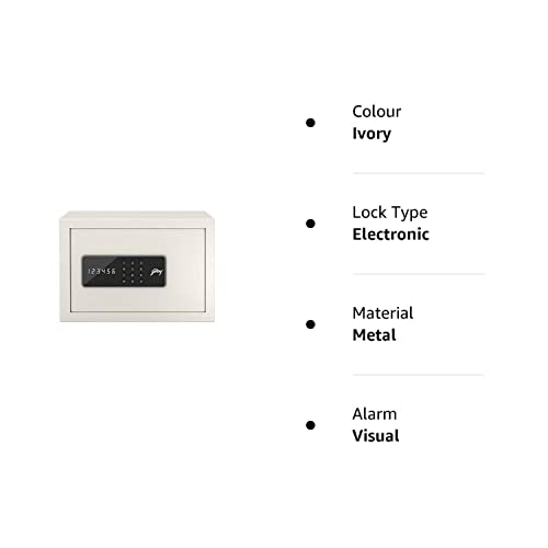 "Safe and Secure: Get Peace of Mind with Godrej's 8L Digital Home Safe Locker - Available Now in Ivory!"
