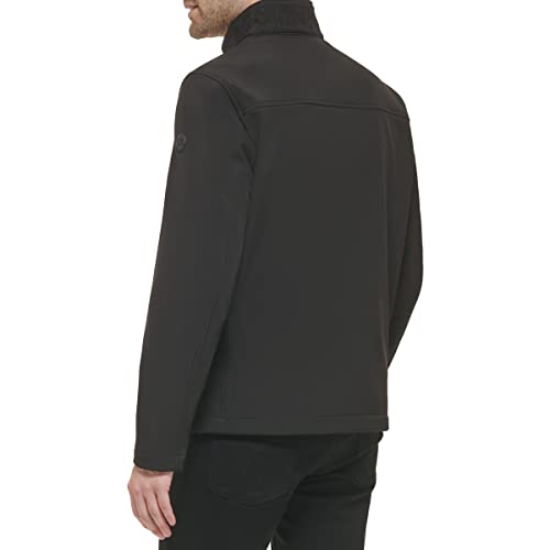 Calvin Klein Men's Water Resistant Soft Shell Open Bottom Jacket (Standard And Big & Tall), Deep Black, Medium #TOP2