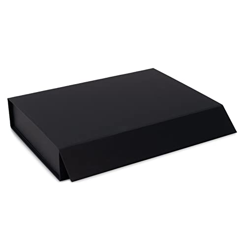 Magnetic Gift Box - 15 Pack Black Collapsible Boxes With Lid Closure In Bulk, Luxury Cardboard Packaging For Boutiques, Small Business, Apparel, Retail, Bridesmaid, Parties, Presentations, Bulk - 11X8X2 #TOP5
