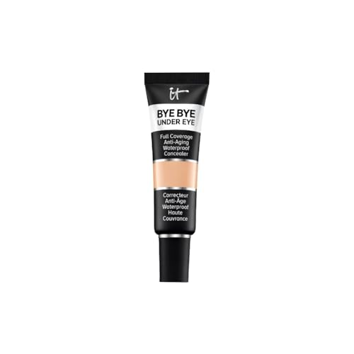 IT Cosmetics Bye Bye Under Eye Concealer, 12 ml, Hochpigmentiert, Hautglättend und feuchtigkeitsspendend, Für ein natürliches Finish, Wasserfest und nicht krümelnd, Farbton Light Buff 14.5