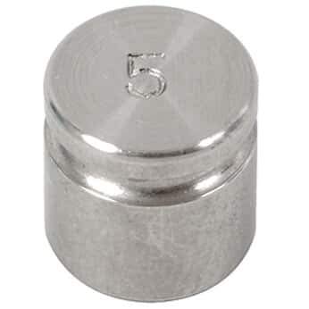 Troemner 1328T 5 g Class F Test Weight with Traceable Certificate Cylindrical with Groove