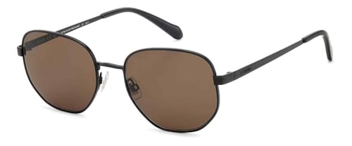 Fossil Men's FOS 2134/G/S Rectangular Sunglasses, Matte Black, 53MM