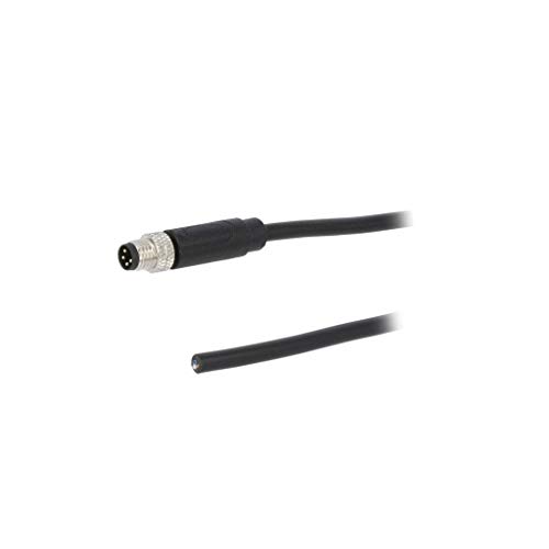 Connecteur M8 mâle 4 broches droit avec manchon anti-traction intégré