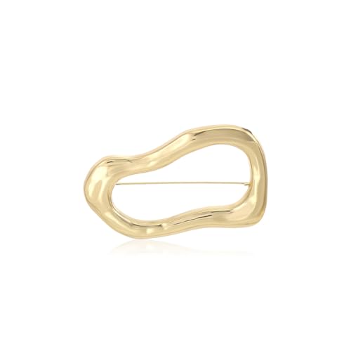 Irregular Geometric Brooch Lapel Shawl Pin Fashion Sweater Hat Scarf Suit Dress Clothes Accessories Brooches Pins for Women Men Unique Jewelry Decor (Gold) by Izpack - Used condition - US$6.50