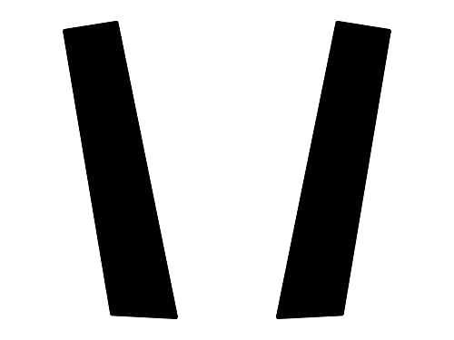 Rvinyl Rtrim Pillar Post Decal Trim Compatible with Honda Accord 2008-2012 (Coupe) - Gloss (Black)