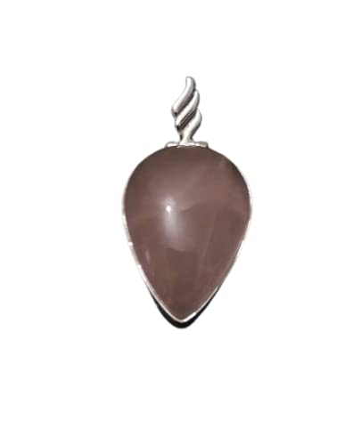 Rose quartz pendant, Teardrop Pendant 