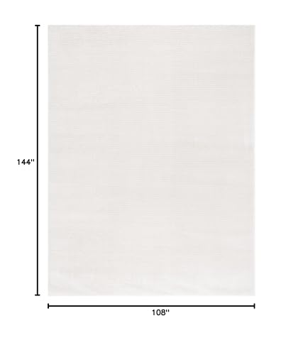 Tapete decorativo rectangular 9' x 12' Ivory Polyester miniatura 2