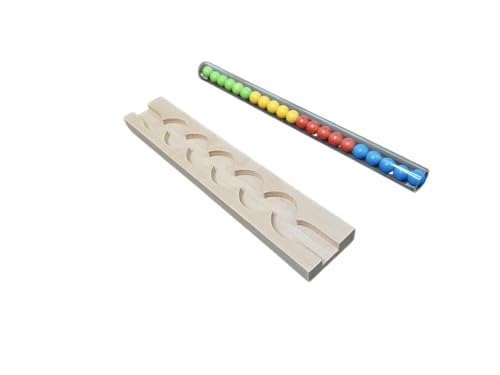 Kancha Wooden Marble Run Track – TIK TIK Wood Quality Toy for Kids | Montessori Birthday Gift | Eco-Friendly STEM Puzzle Toy | Pack of 1