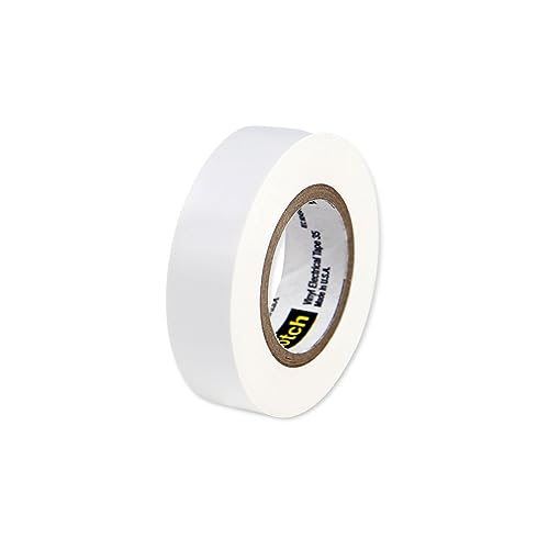Scotch Vinyl Color Coding Electrical Tape 35, 1/2 in x 20 ft, White