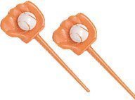 A1 Bakery Supplies 24 Count Cup Cake Toppers Cupcake Favors (Baseball Gloves And Balls) #TOP13
