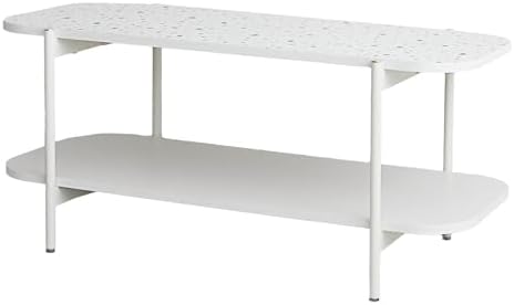 （07:00時点） NISSHO Lefurni テレビボード100 marlot マルロー テレビ台 テレビボード ローボード テレビラック tv台 収納 棚 AVボード おしゃれ 北欧 シンプル 幅100×奥行44×高さ45cm テラゾーホワイト JY-015