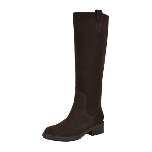 Calvin Klein Women's Pauline Boot, Dark Brown Suede 201, 7.5 - image 1