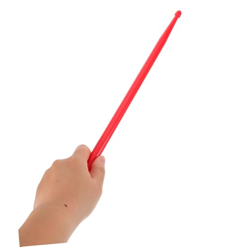 Par de baquetas ligeras de nylon rojas para batería miniatura 7