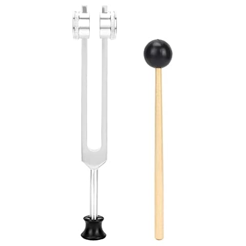 Stimmgabeln Set, OM 136.1Hz Aluminiumlegierung Stimmgabel Tragbare Yoga Klangtherapie Stimmgabel mit Hammer & Aufbewahrungstasche Cover