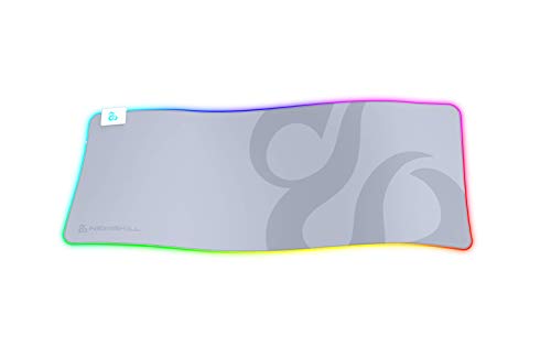 Newskill-Nemesis-V2-Ivory-Alfombrilla-Gaming-RGB-con-Base-de-Goma-Natural-y-Superficie-de-microfibras-retroiluminacion-RGB-Alrededor-de-la-Base-Tamano-XL-Color-Blanco