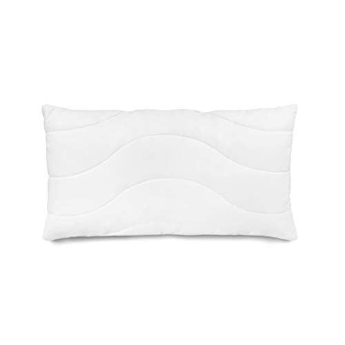 sleepling 190022 Komfort 100 Kopfkissen, Ökotex, waschbar bis 60 Grad, Made in EU, Füllmengengarantie, Größengarantie, 40 x 80 cm, weiß 6 Traumnacht Komfort Kopfkissen mit Bezug aus reiner Baumwolle, Öko-Tex zertifiziertes Kopfkissen mit Reißverschluss, 40x80 cm, entwickelt in Deutschland