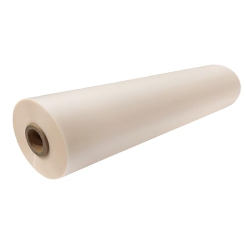 INTBUYING 17.3 in x 656 ft Matte Thermal Laminating Film BOPP Laminating Film Hot Roll Laminating Film, 1