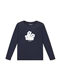 TOM TAILOR Mädchen Kinder Langarmshirt mit Print 1033893, 10668 - Sky Captain Blue, 116/122