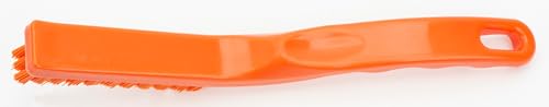 Image of SPARTA Detail Brush Set - Grout & Crevice Brushes with Hanging Hole for Bathroom, Kitchens & Countertop, Plastic, 9 Inches, Orange