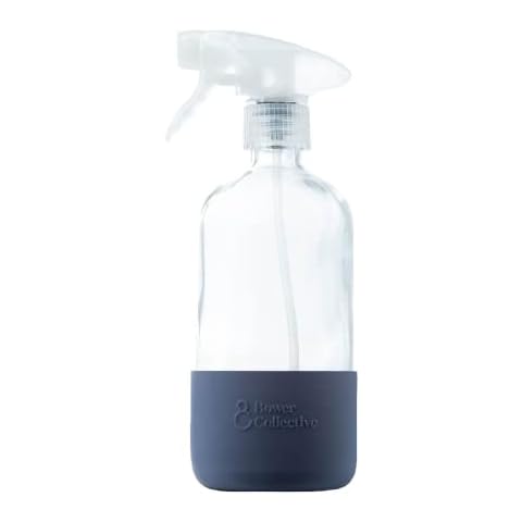 Bower Collective Reusable Glass Trigger Spray Dispenser with Silicone Sleeve - 500ml - Storm (Blue) Cover