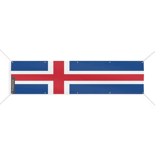 Drapeau de l'Islande géant pour mât de pavoisement vertical