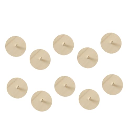 WOONEKY 10pcs Wooden Kids Spinning Top Toy Fidget Gyroscope DIY Painting Toy for Unfinished Kids