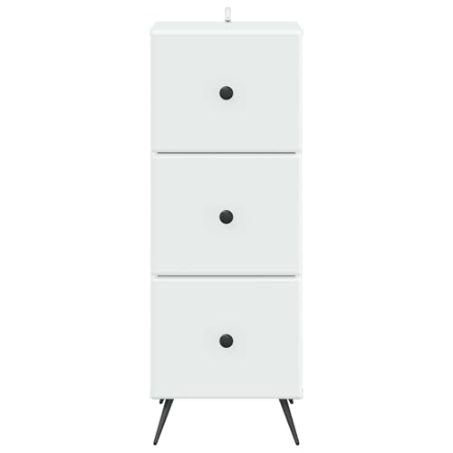 Cajonera de madera blanca con cajones espaciosos y formato compacto 7