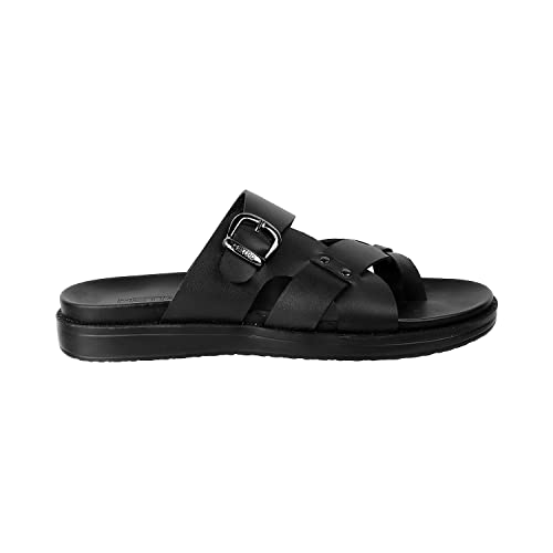 Image of Metro Men Leather Thong Slipper | Chappal | Open Sandal