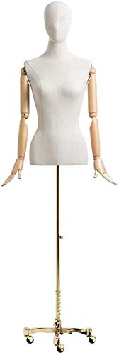 SRFTT Maniquí de Sastre para Mujer, maniquí de modista, utilería Profesional, maniquí de Medio Cuerpo para Mujer, Tienda de Ropa de Cuerpo Entero, maniquí de Mujer
