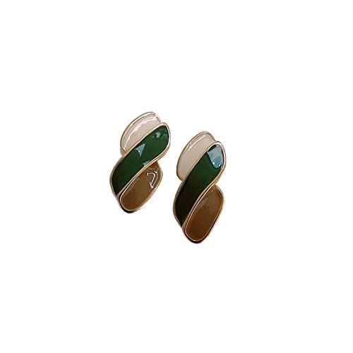 Boucles d'oreilles Dames 925 Argent Goutte avec glaçure géométrique simple