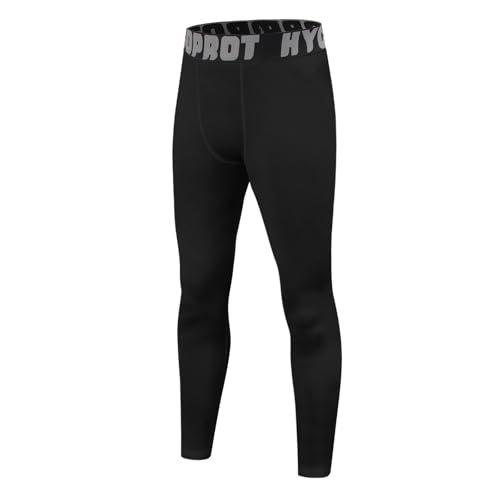 HYCOPROT Pantalones de Compresión para Niños Tights Leggings Transpirables Niños Mallas de Compresión de Secado Rápido Ropa Interior para Correr Fútbol y Baloncesto