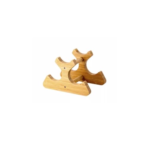 Soporte para botellas de vino de madera moderno simple miniatura 1