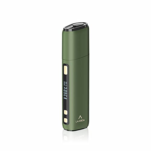 LAMBDA CC Device for Tobacco Heat Sticks Starter Kits with Replaceable Heating Blade Part (Army Green)