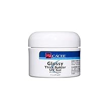 Glossy UV Thick Builder Clear Gel For Nails, Hard Gel Overlay, Works With Thin Clear Not Acrylic Systems & Scultping 1 oz