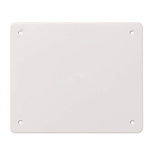 Coperchio rettangolare 160x130mm, 16x13cm, bianco RAL9001, ricambio per scatola di