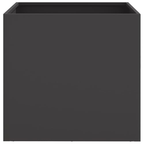 Jardinières 2 pcs Noir bac à fleurs décoratif robuste pour terrasse - 6